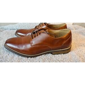 NEW Joseph Abboud Thornton Leather Plain Toe Oxford Dress Shoes Men Size 13D Tan